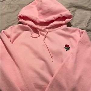 Brand New Pink Rose Hoodie